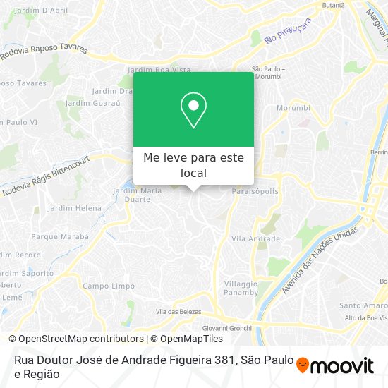 Rua Doutor José de Andrade Figueira 381 mapa