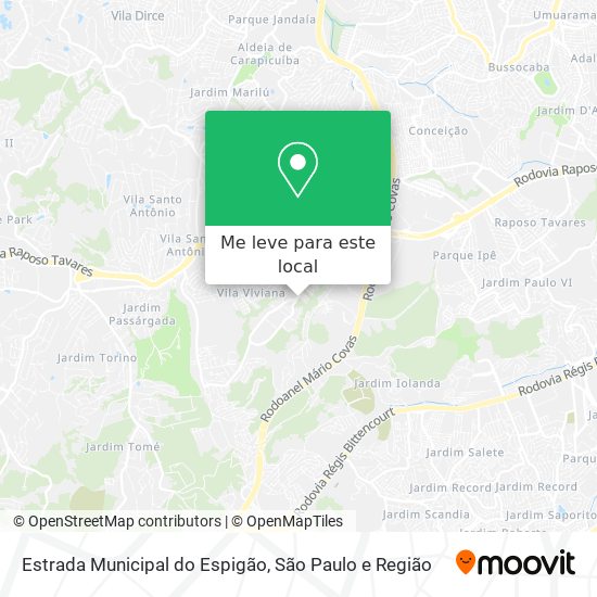 Estrada Municipal do Espigão mapa