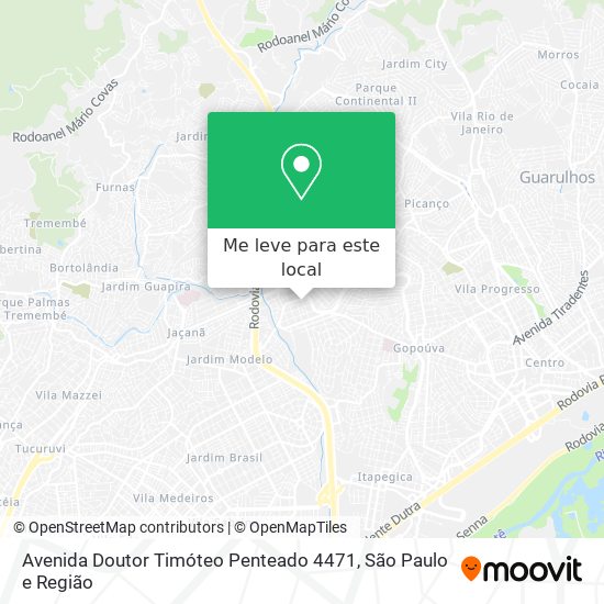 Avenida Doutor Timóteo Penteado 4471 mapa