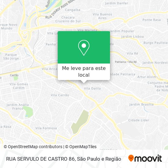 RUA SERVULO DE CASTRO 86 mapa