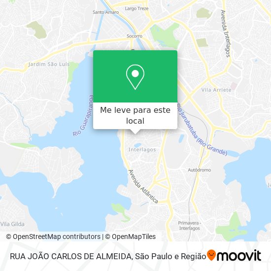 RUA JOÃO CARLOS DE ALMEIDA mapa