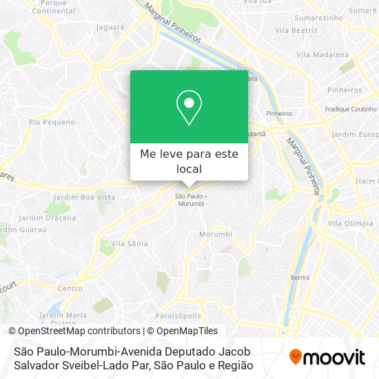 São Paulo-Morumbi-Avenida Deputado Jacob Salvador Sveibel-Lado Par mapa