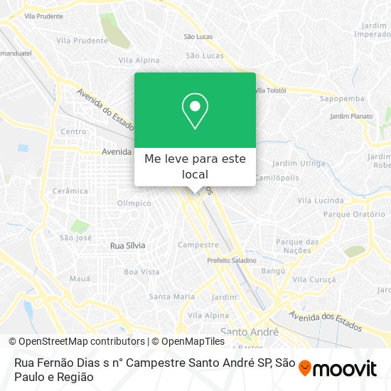 Rua Fernão Dias  s n°   Campestre   Santo André   SP mapa