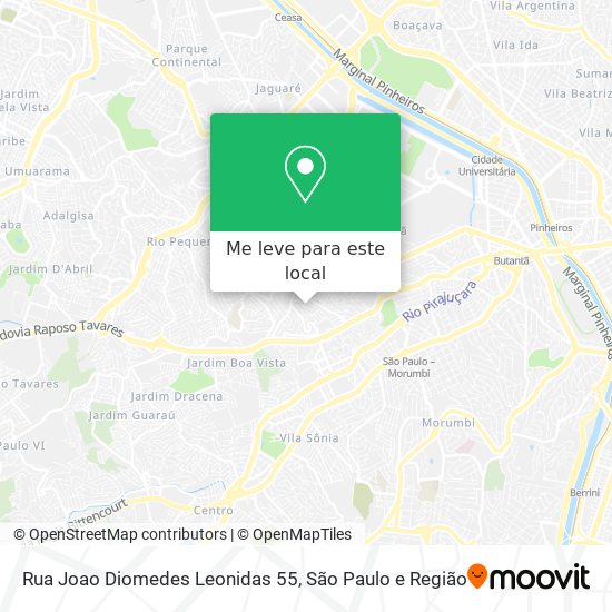 Rua Joao Diomedes Leonidas 55 mapa
