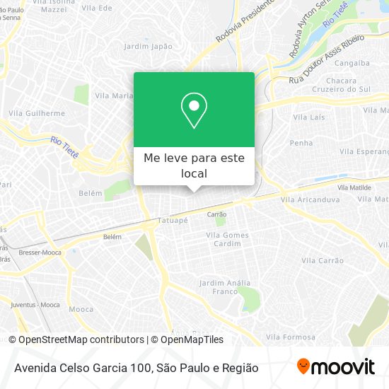 Avenida Celso Garcia 100 mapa