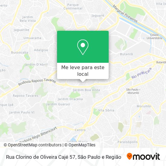 Rua Clorino de Oliveira Cajé 57 mapa