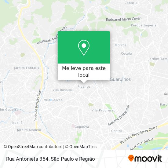 Rua Antonieta 354 mapa
