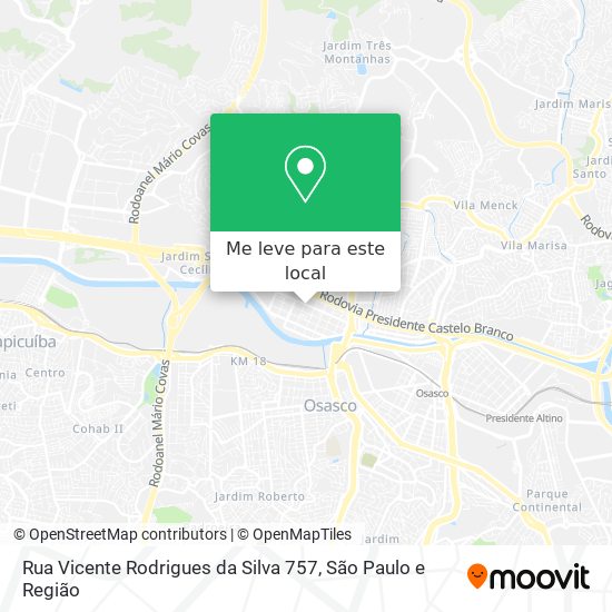 Rua Vicente Rodrigues da Silva 757 mapa