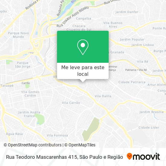 Rua Teodoro Mascarenhas  415 mapa