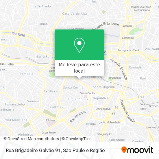 Rua Brigadeiro Galvão 91 mapa