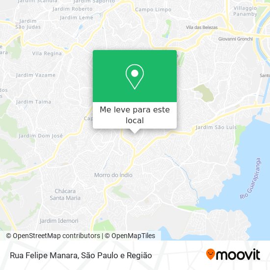Rua Felipe Manara mapa
