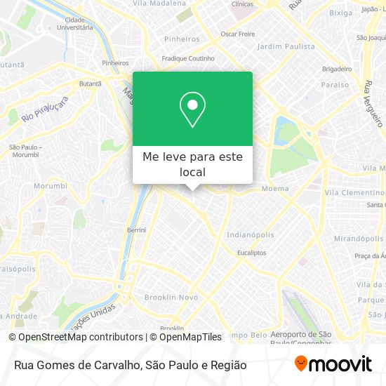 Rua Gomes de Carvalho mapa