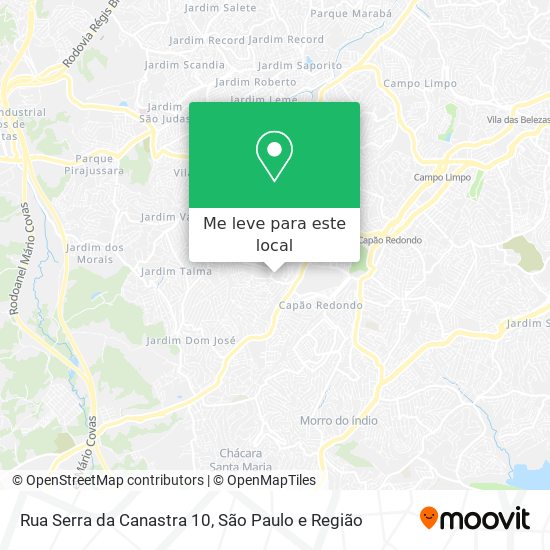 Rua Serra da Canastra   10 mapa