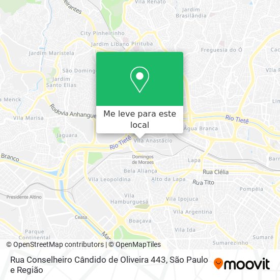 Rua Conselheiro Cândido de Oliveira 443 mapa