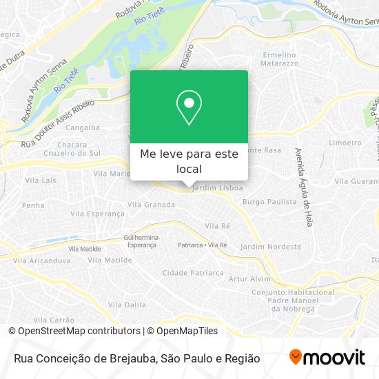 Rua Conceição de Brejauba mapa