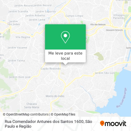Rua Comendador Antunes dos Santos 1600 mapa