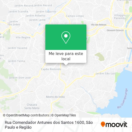 Rua Comendador Antunes dos Santos 1600 mapa