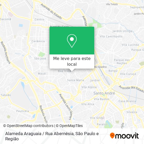 Alameda Araguaia / Rua Abernésia mapa