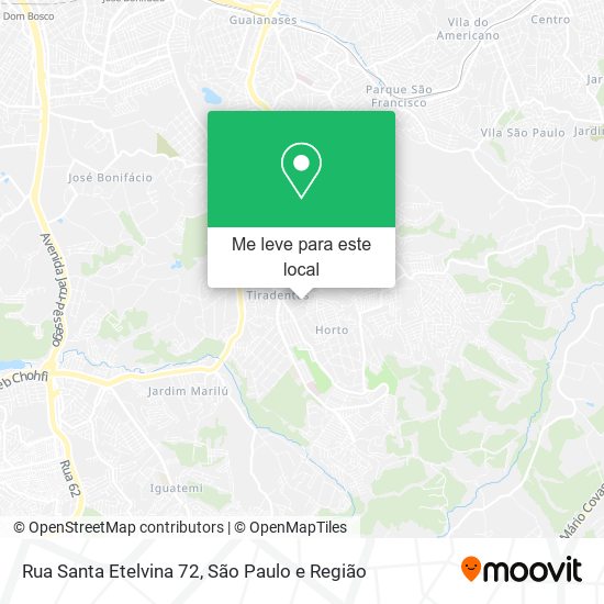 Rua Santa Etelvina 72 mapa