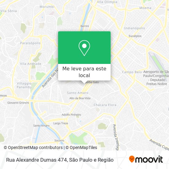 Rua Alexandre Dumas 474 mapa