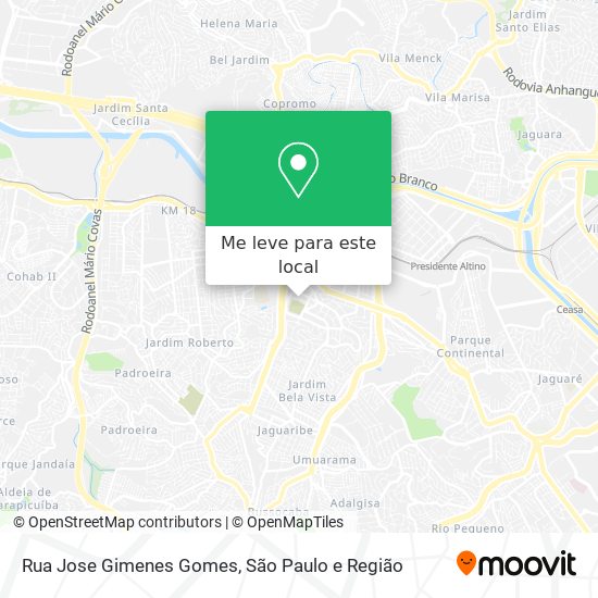 Rua Jose Gimenes Gomes mapa