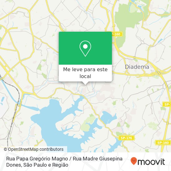 Rua Papa Gregório Magno / Rua Madre Giusepina Dones mapa