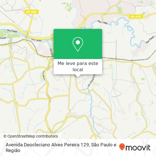 Avenida Deocleciano Alves Pereira 129 mapa