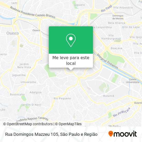 Rua Domingos Mazzeu 105 mapa