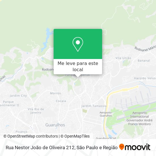 Rua Nestor João de Oliveira 212 mapa