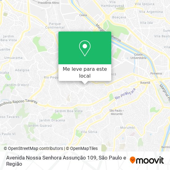 Avenida Nossa Senhora Assunção 109 mapa
