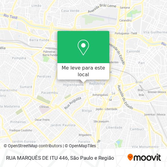 RUA MARQUÊS DE ITU 446 mapa