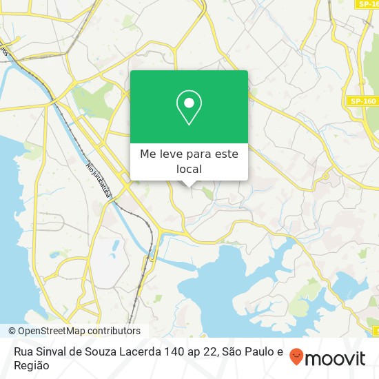 Rua Sinval de Souza Lacerda  140 ap 22 mapa