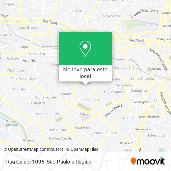 Rua Caiubi 1096 mapa