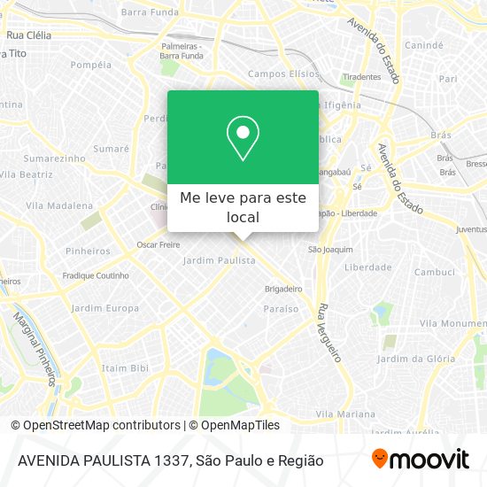 AVENIDA PAULISTA  1337 mapa