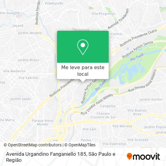 Avenida Urgandino Fanganiello 185 mapa