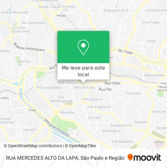 RUA MERCEDES      ALTO DA LAPA mapa