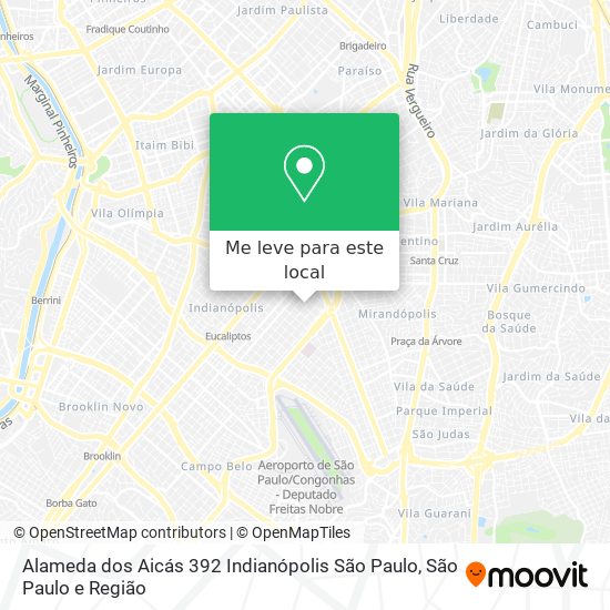 Alameda dos Aicás  392   Indianópolis  São Paulo mapa