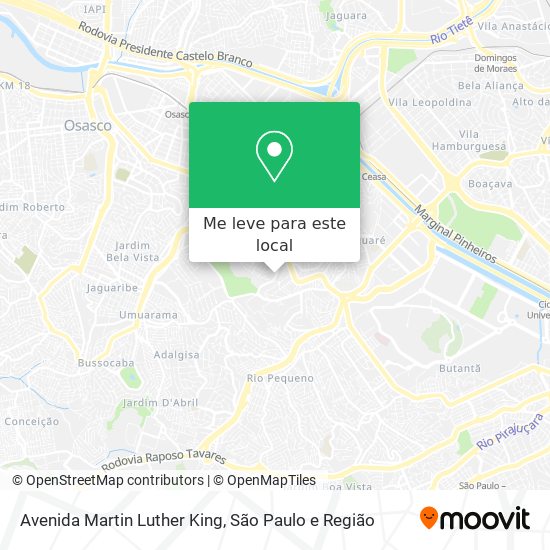 Avenida Martin Luther King mapa