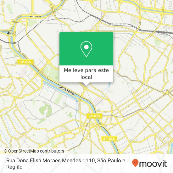 Rua Dona Elisa Moraes Mendes 1110 mapa