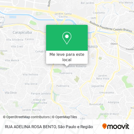 RUA ADELINA ROSA BENTO mapa