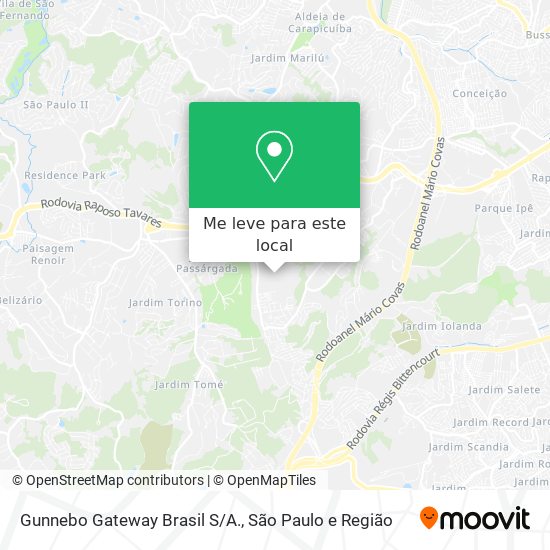 Gunnebo Gateway Brasil S/A. mapa