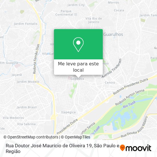 Rua Doutor José Maurício de Oliveira 19 mapa