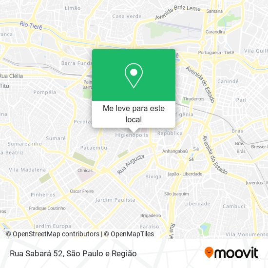 Rua Sabará 52 mapa
