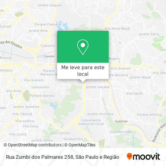 Rua Zumbi dos Palmares  258 mapa