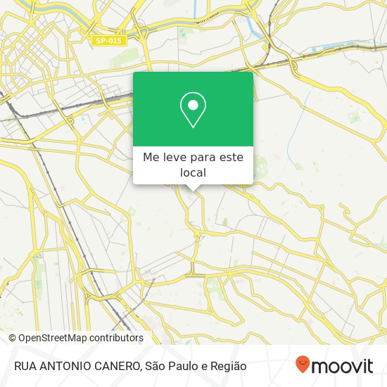 RUA ANTONIO CANERO mapa