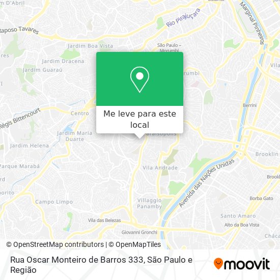 Rua Oscar Monteiro de Barros  333 mapa