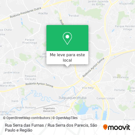 Rua Serra das Furnas / Rua Serra dos Parecis mapa