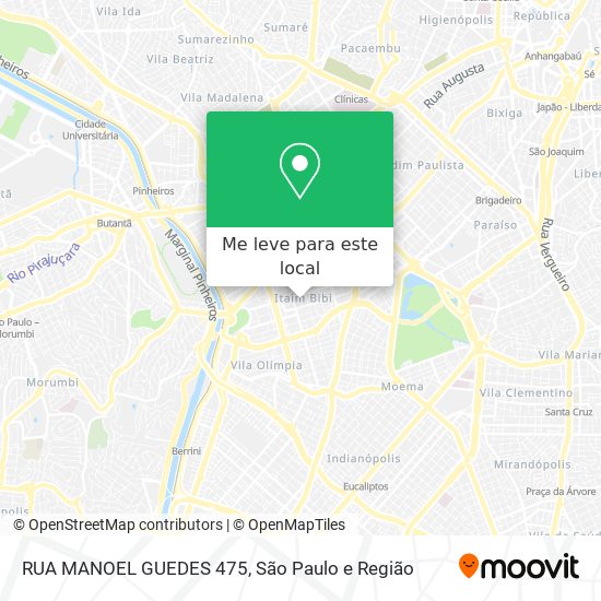 RUA MANOEL GUEDES  475 mapa