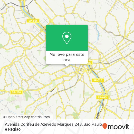 Avenida Corifeu de Azevedo Marques 248 mapa