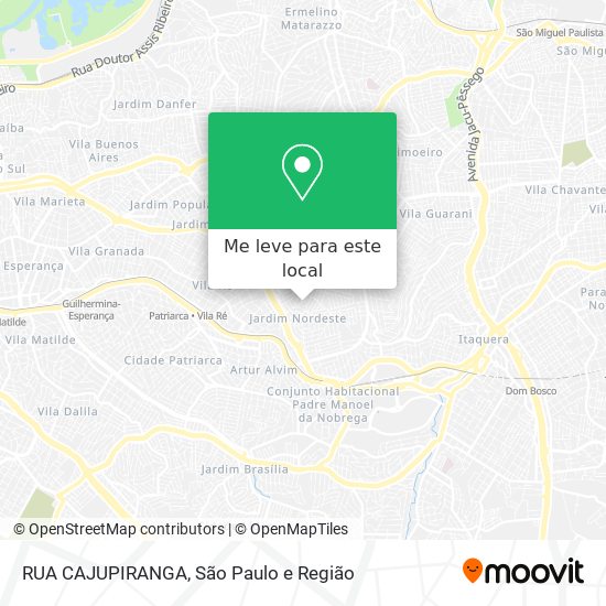 RUA CAJUPIRANGA mapa